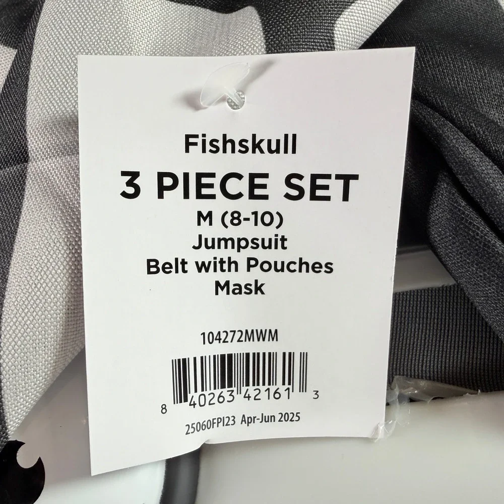 Fortnite Fishskull Youth Costume 3 Piece Set Size Medium 8-10 NIB New